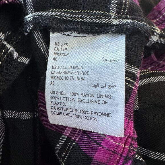 Bar III XX-Small Mini Dress Puff Sleeve Smocked Sweetheart Neck Ruffled Purple - Picture 7 of 8